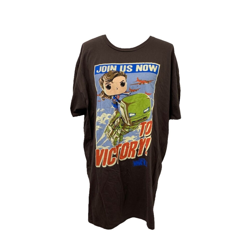Funko Pop Men’s Shirt Marvel Collector “What If” Captain Carter Size XXL